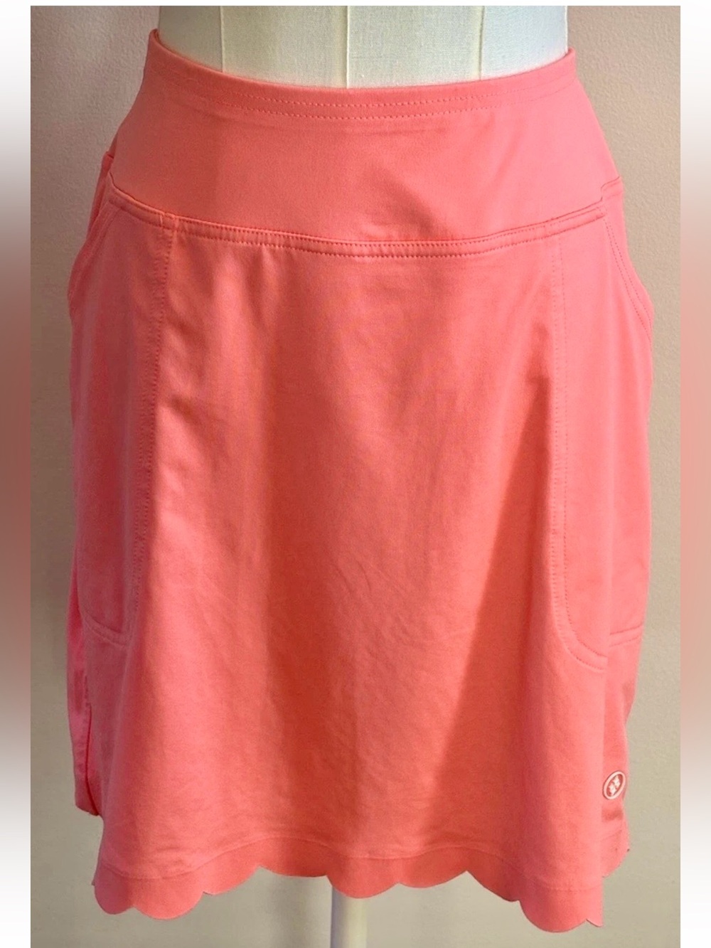 Jofit Golf Skort Women’s Small Coral Pink Scallop Hem Tennis Athletic Skirt